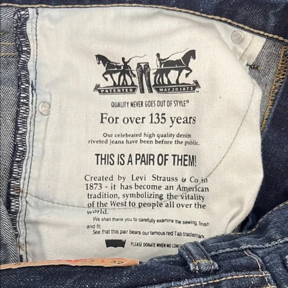 Levi's Classic Indigo Straight Jeans - Picture 4 of 4